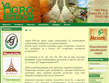Tablet Screenshot of agro-shop.hu